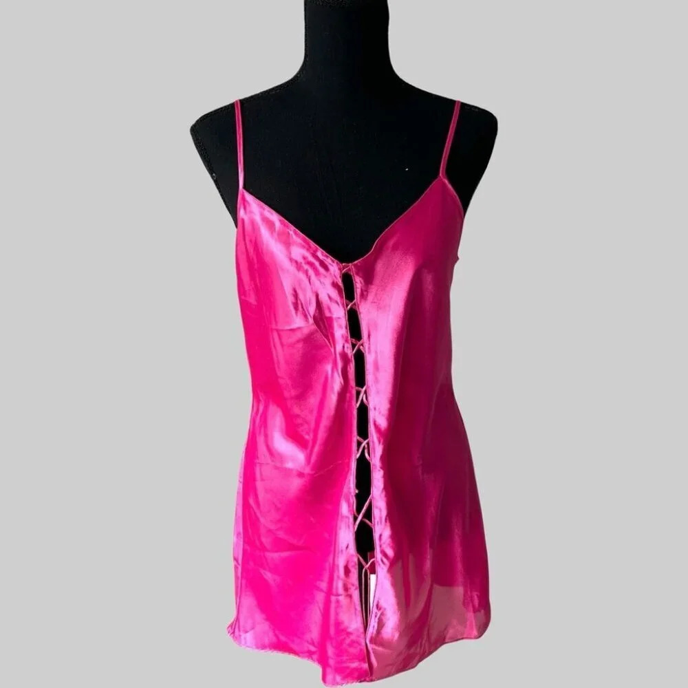 NWT  La Senza Pink Satin Slip Dress